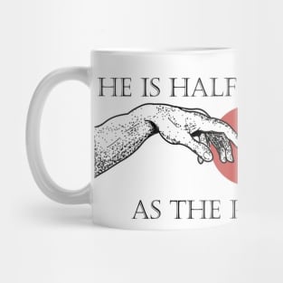 The Song Of Achilles Hands of God and Adam Mug